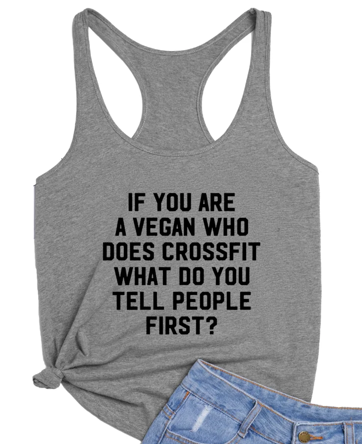 Майка женская летняя свободная из чистого хлопка безрукавка Кросс-Фит для