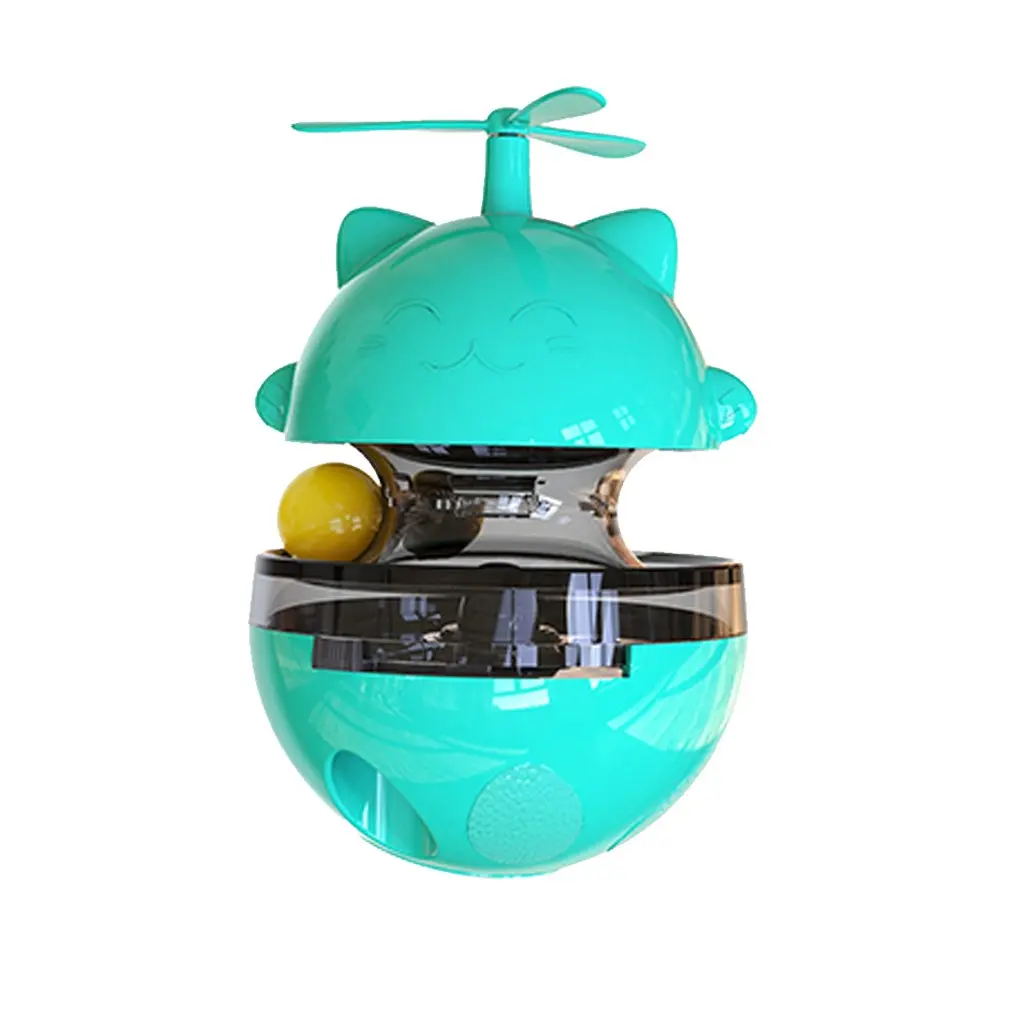

4 In 1 Interactive Cat And Dog Tumbler Toy Food Dispenser Cat IQ Training Turntable Toy For Cat And Puppies Sports