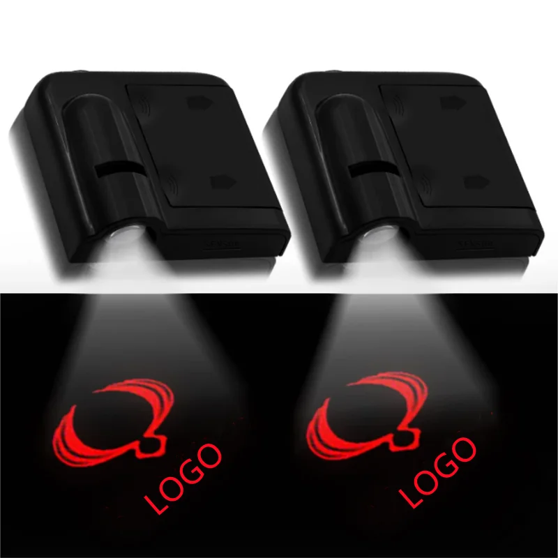 

2PCS LED Car Door Welcome Light Laser Projector Logo Ghost Shadow Lamp For Ssangyong Rexton Kyron Korando Car Accessories