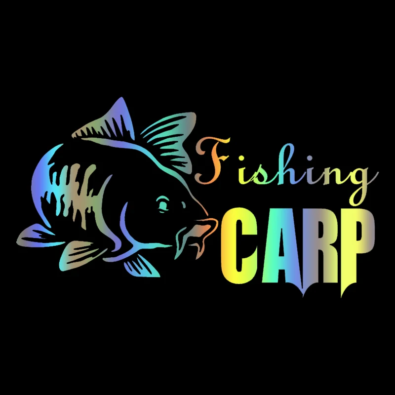 CK20017# наклейки на авто Fishing Carp водонепроницаемые машину наклейка для автонаклейка