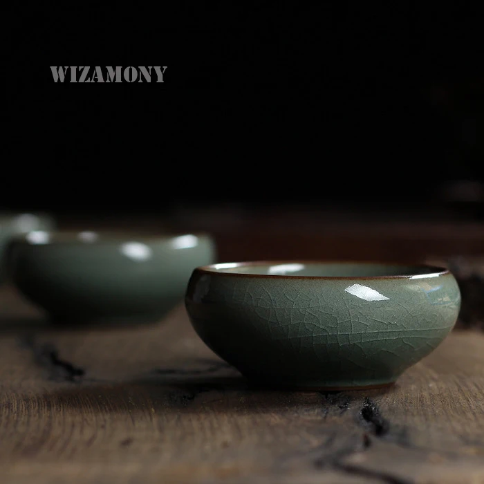 Китайская фарфоровая чайная чашка Longquan Celadon стандартная чаша Золотая Рыба 60 мл