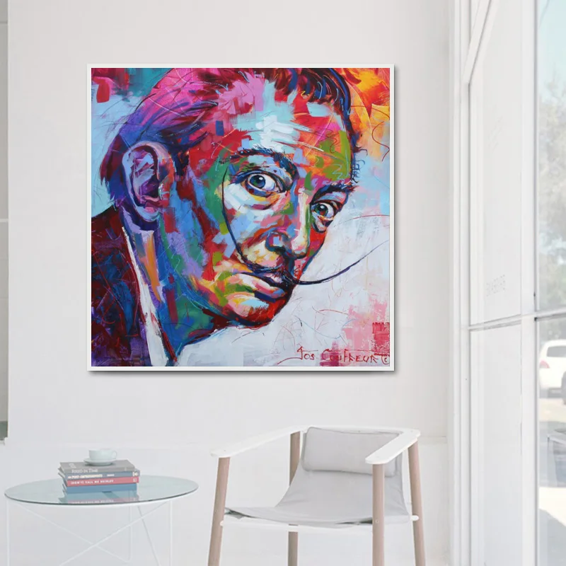 Salvador Dali постеры поп-арт портрет граффити Картина Настенная картина для гостиной спальни кабинет украшение дома без рамы