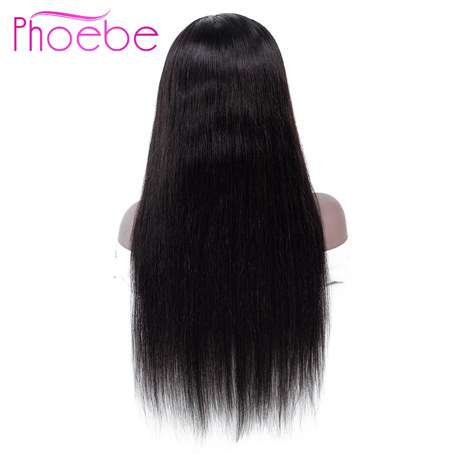 Phoebe 13х4 парики из человеческих волос с фронтальным кружевом перуанские прямые