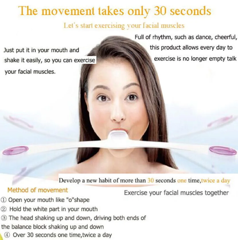 

Facial Fitness Massage Tool Face Muscles Training Wand Anti Wrinkles Massager Smile Exercise Tool