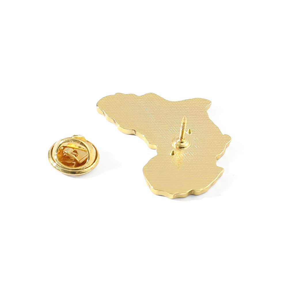 Модная брошь с изображением карты страны эмалированная металлическая морокко