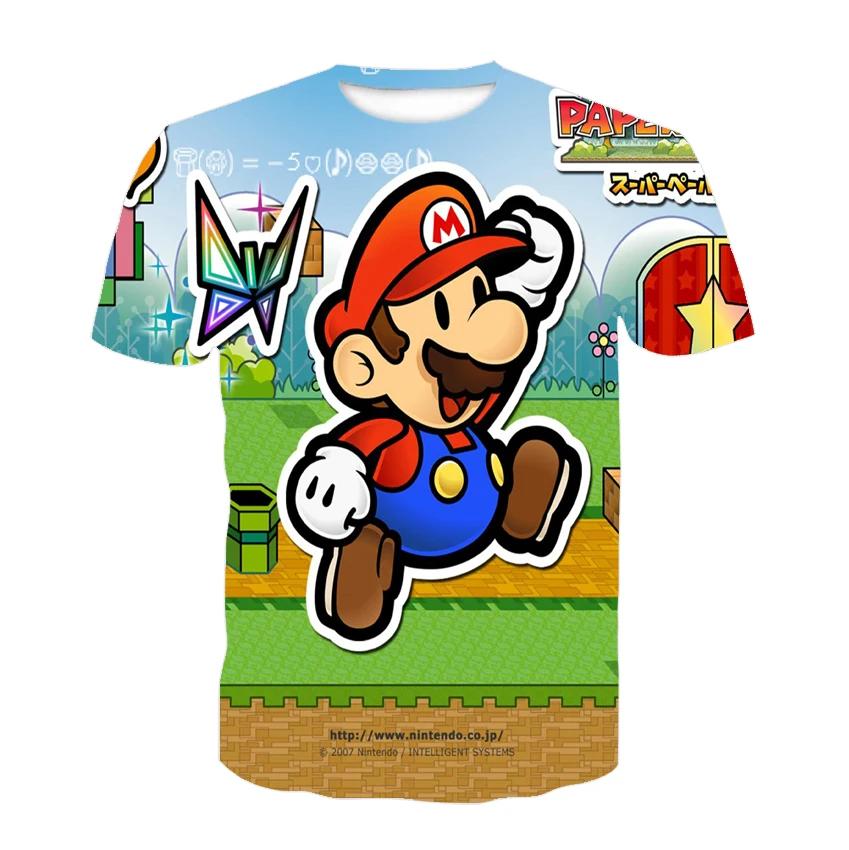 

Summer Kids New Japanese Game Print T-Shirt Boys And Girls Anime Breathable Clothes Hip-Hop Round Neck T-Shirt 2021 4T-16T