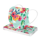 10 шт. модная одноразовая маска для лица для женщин стильный дизайн с цветочным узором трехслойная маска маски для ушей бандажные маски