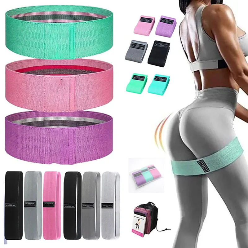 

Original Durable Hip Circle Yoga Anti-Slip Fitness Rubber Band Expander Elastic Squat Resistance Belt Sport Set Home Gym Workout