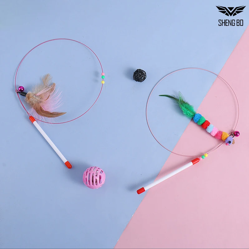 

Toys For Cats Toy Pet Interesting Kittens Interactive Dog Soft Pole Intimate Fidget Wand Games Paw Supplies Stuffed Feather