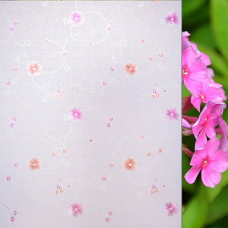 Стеклянная пленка Prunus Mume виниловая статическая цепляющаяся водостойкая для