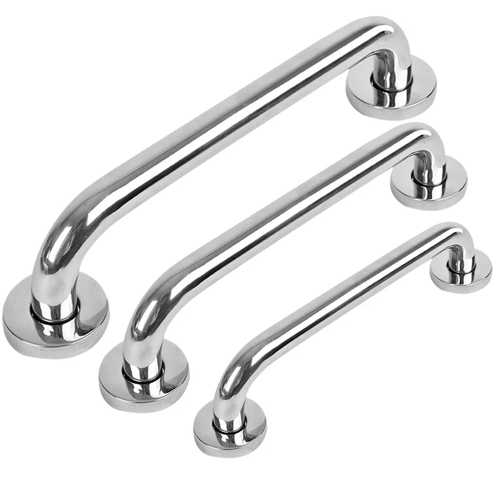 Silver Stainless Steel Anti-slip Safety Bathtub Handrails Shower Handle Straight Bathroom Grab Bar | Обустройство дома