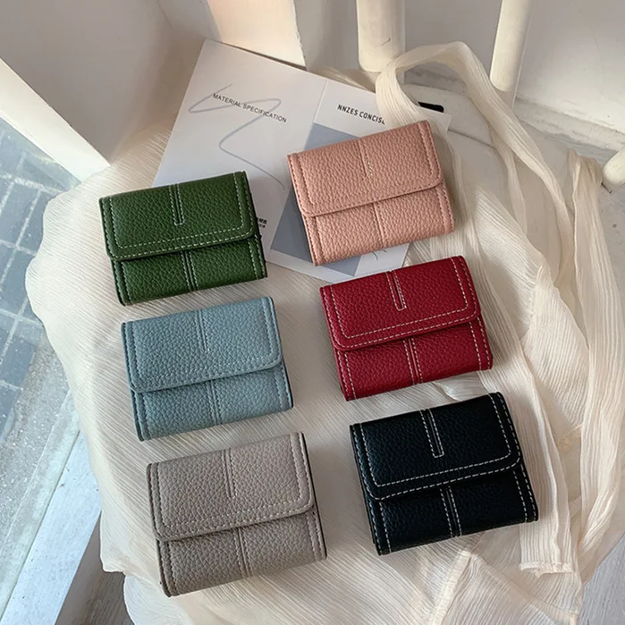 

Женская сумка для карт, новинка 2020, модный простой кошелек с пряжкой для монет, визитница, держатель для кредитных карт, сумка для органных к...