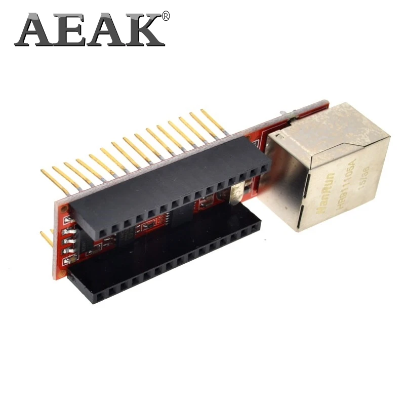 AEAK 1 шт. ENC28J60 Ethernet щит V1.0 для arduino совместимый с Nano 3 0 RJ45 веб-сервер модуль |