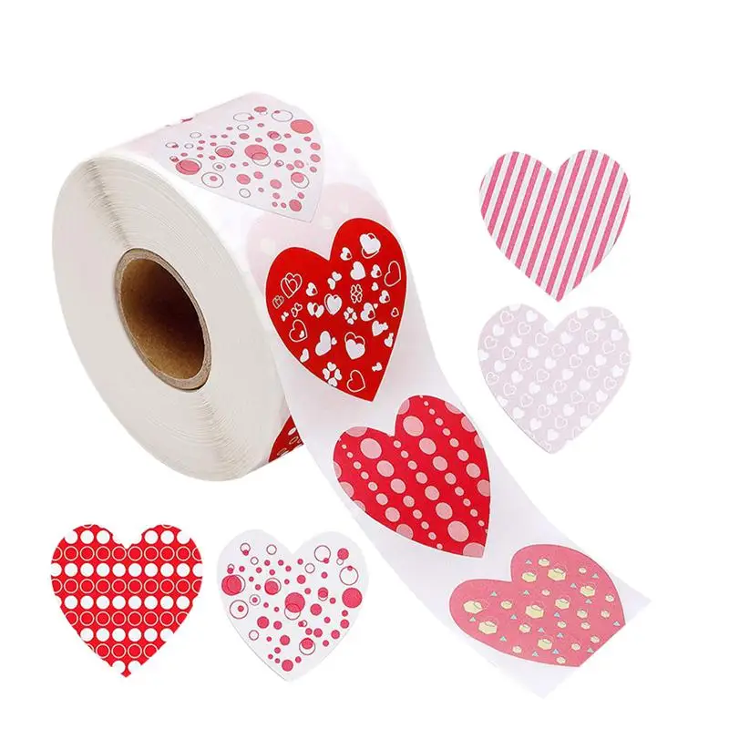 1 рулон наклейки на День Святого Валентина в форме сердца стикер s Наклейка для