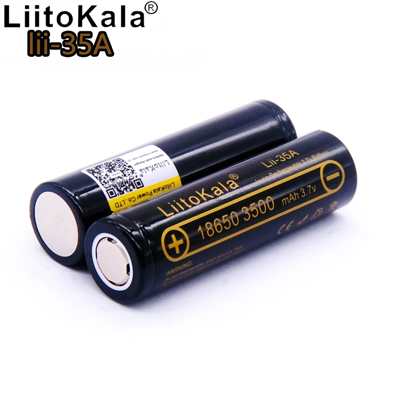 Liitokala lii-35A 18650 литиевая батарея 3500 мАч большая емкость 3,7 в литий-ионный фонарик зарядка аккумулятор