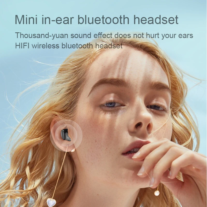 X6 Mini 5 0 Bluetooth-совместимые наушники Спортивная игровая гарнитура с микрофоном