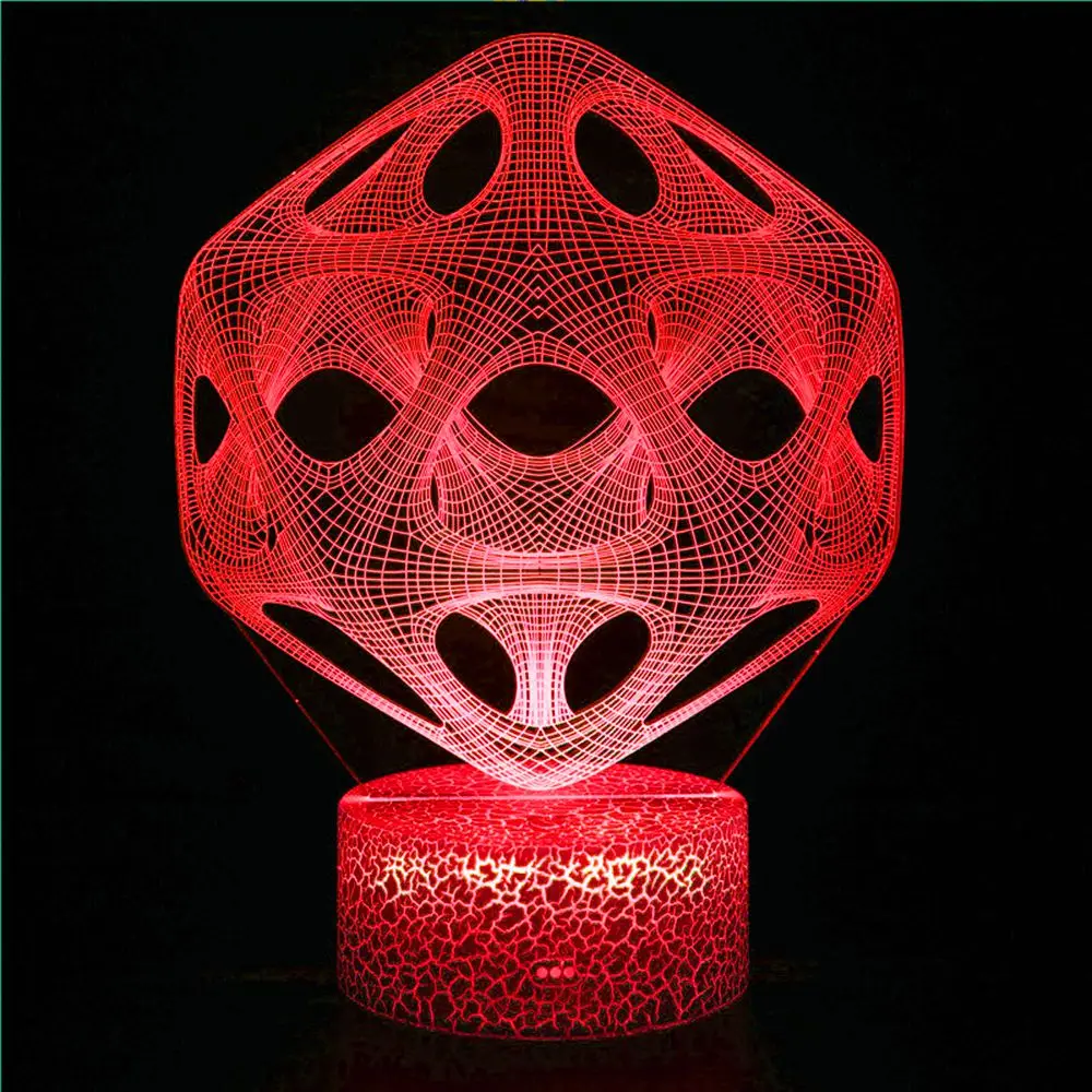 

Nordic style abstract art Vientiane character LED night light sculpture decoration three-dimensional icon induction3D table lamp