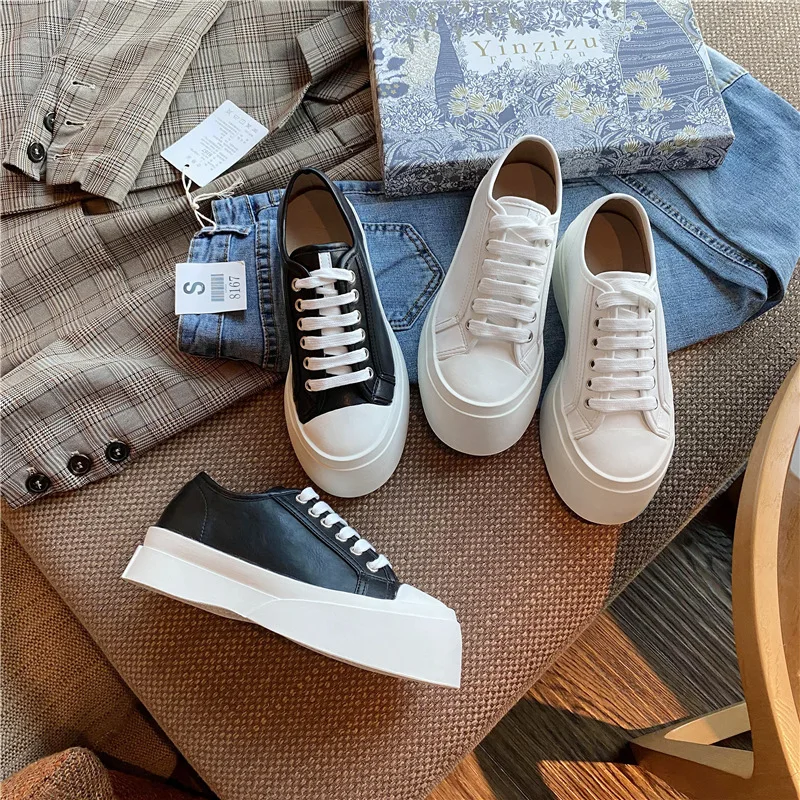 

2021 New Spring Platform Shoes Women's White Shoes Casual Canvas Shoes for Women Sneaks Shoes Woman