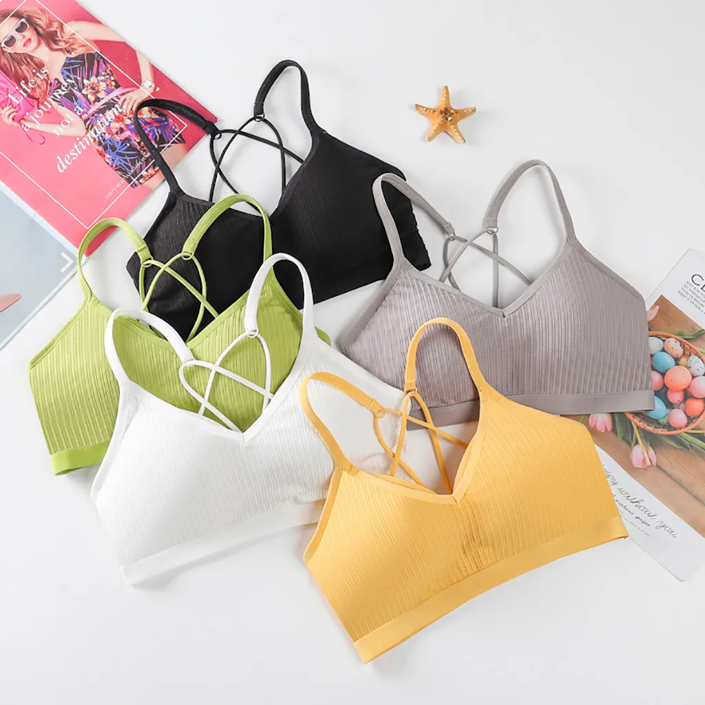 Женские майки 5 цветов повседневный спортивный бюстгальтер для бега и занятий