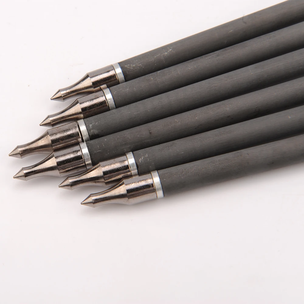 

6/12/24 pcs Spine 350 Outer Diameter 7.6mm 31.5 Inches Pure Carbon Arrow with Removable Tip for Recurve Compound Bow Archery