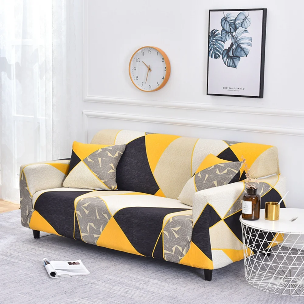 

String Printed Sofa Covers for Living Room Elastic Stretch Slipcover Sectional Corner Sofa Covers 1/2/3/4-seater