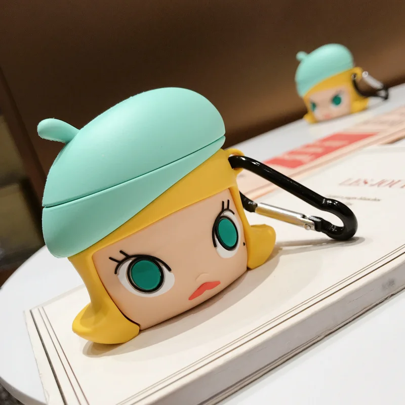 Style 8 Чехол для AirPods с 3D рисунком для мобильного телефона, чехол для наушников s для Apple Airpods 2, забавные аксессуары, Защитная крышка с креплением - Цвет: Style 8