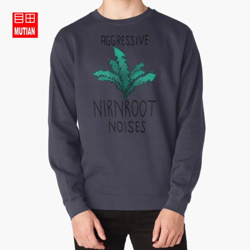 navy-sweatshirt Агрессивные nirnroot шумы толстовки кофты Skyrim elder scrolls tes nirnroot игровой завод morrowind - Цвет: navy-sweatshirt