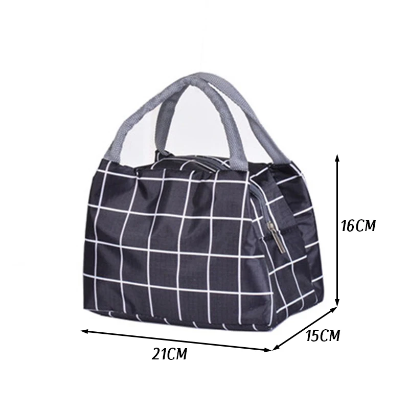 

GOPLUS New Fresh Cooler Bags Waterproof Nylon Portable Zipper Thermal Lunch Bags For Women Convenient Lunch Box Tote Food Bags