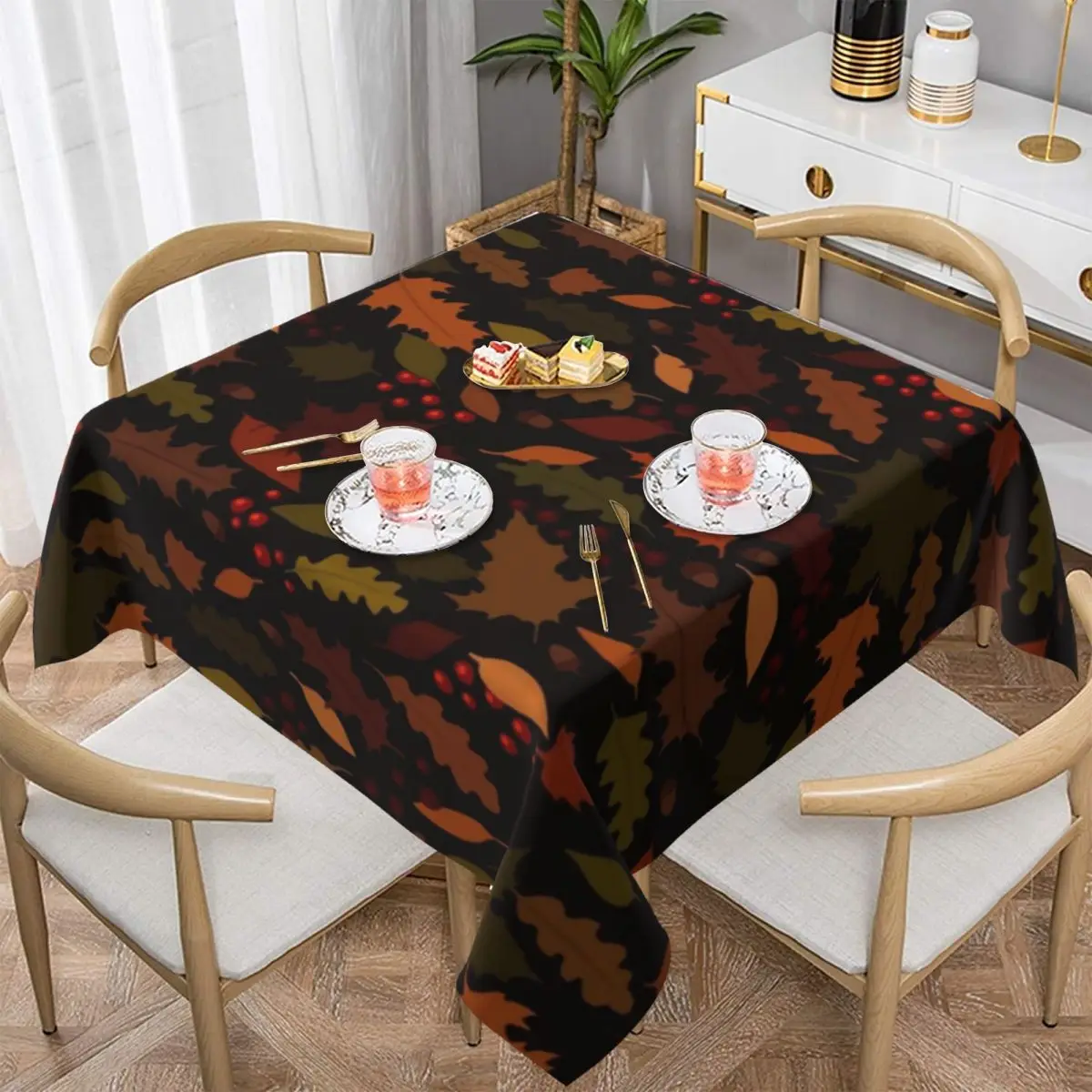 

Leaf Tablecloth Printed Protector Table Cover Polyester Dinner Wholesale Cute Table Cloth