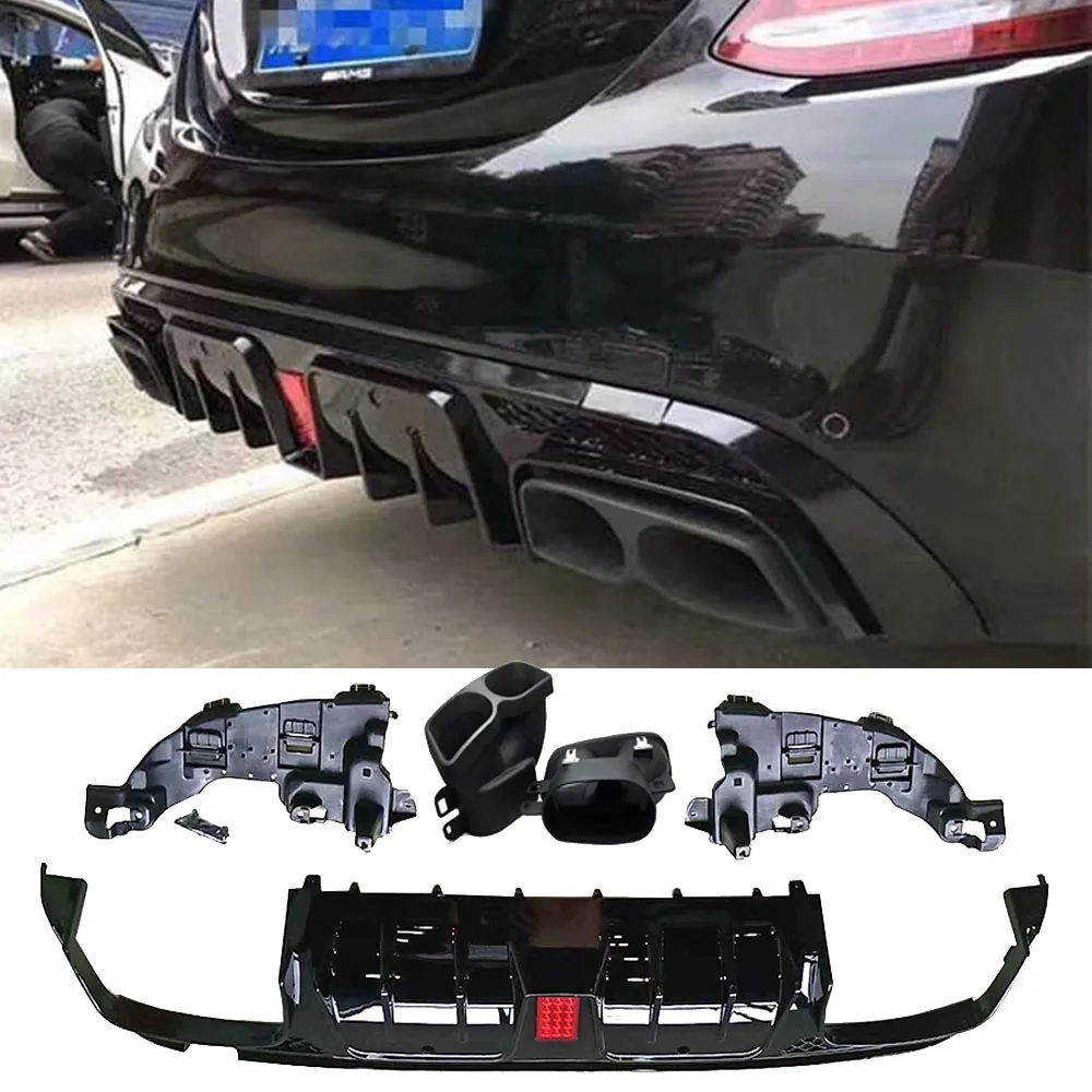Автомобильный задний бампер диффузор спойлер для Mercedes Benz C-Class W205 C200 C300 C400 C43 C63 AMG