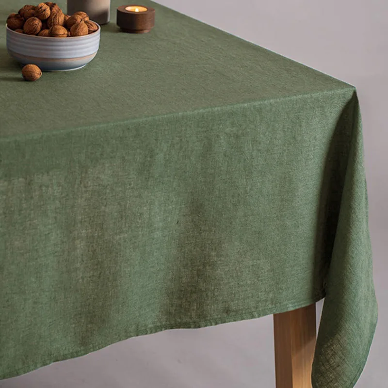

Nature Linens Tablecloth Solid Color Hotel Picnic Table Rectangular Linnen Flax Table Covers Home Dining Tea Table Decoration