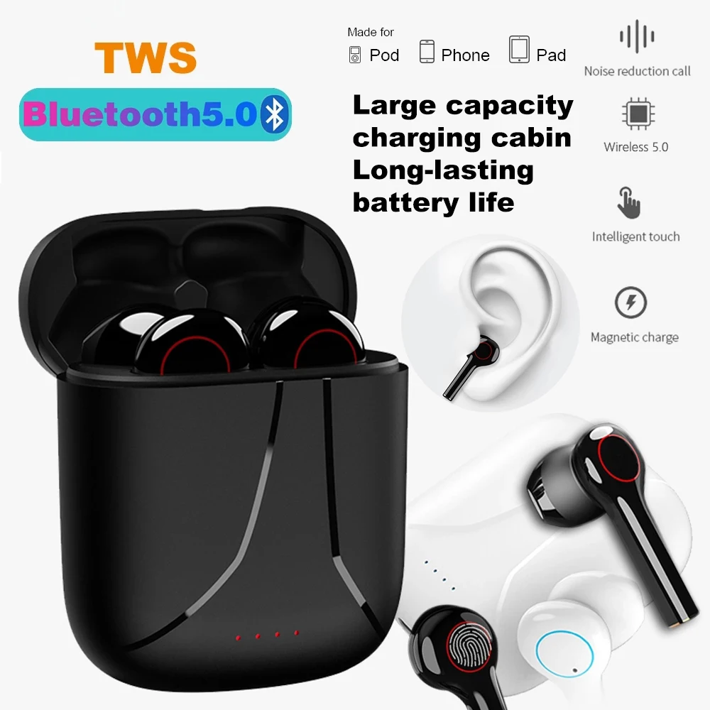TWS наушники с сенсорным управлением для Xiaomi Redmi Note 9T 9S 9 Pro Max 8T 10 9A 9C Mi Poco X3 NFC X2 M3 M2 C3