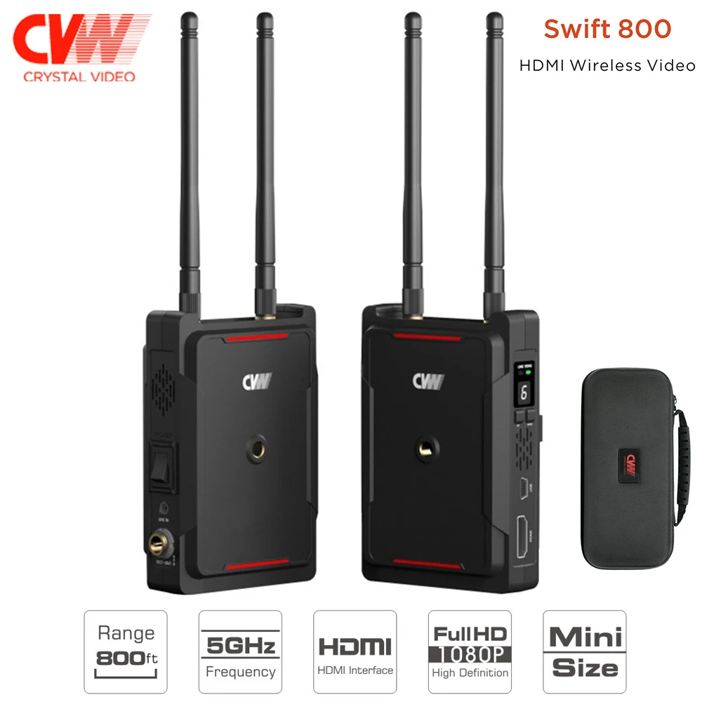 CVW SWIFT 800 800 футов Беспроводная система передачи видео HDMI HD изображения беспроводной передатчик приемник Поддержка смартфона монитор
