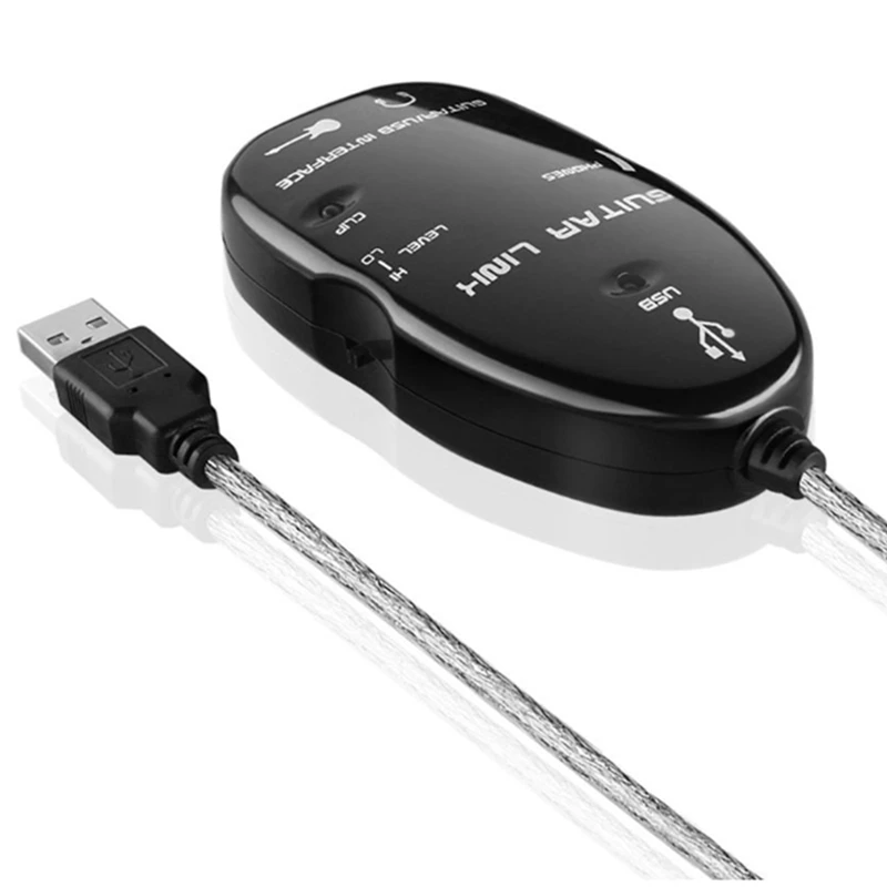 6 3 мм разъем USB гитары Соединительный кабель адаптер постоянного тока до PC Запись