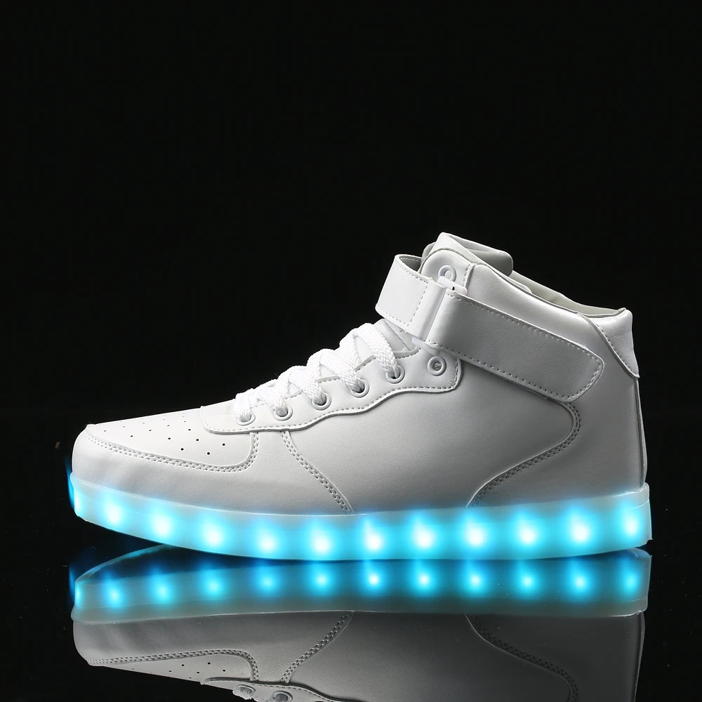 High Top Remote Control Luminous Sneakers Light Up Shoes kids shoes for Girl tenis infantil Unisex | Обувь