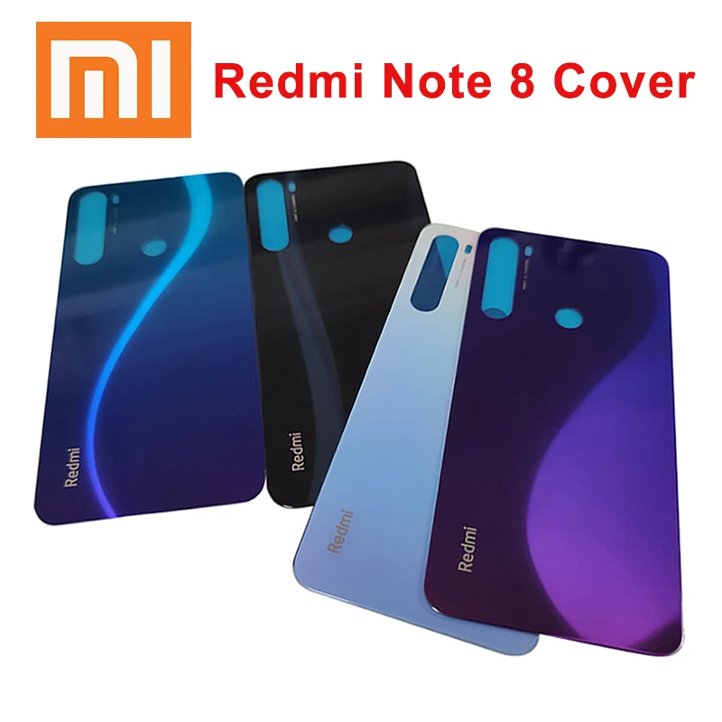 Задняя крышка для Redmi Note 8 чехол аккумулятора Xiaomi note8 задней панели стеклянный XIAOMI