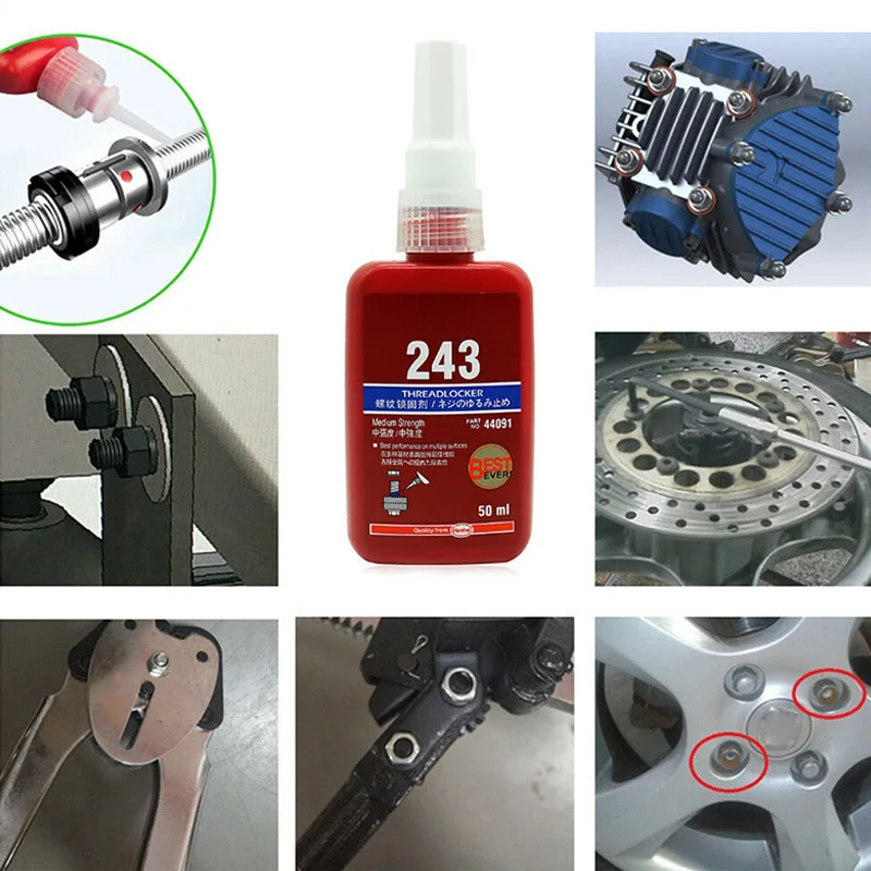 Винтовой Клей 50 мл 1 шт. блокирующий агент резьбы анаэробный клей 243 устойчивость