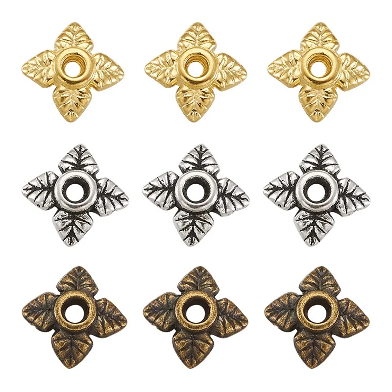 210 шт./компл. смешанные цвета сплава Тибетский Стиль цветок шарик колпачки конус