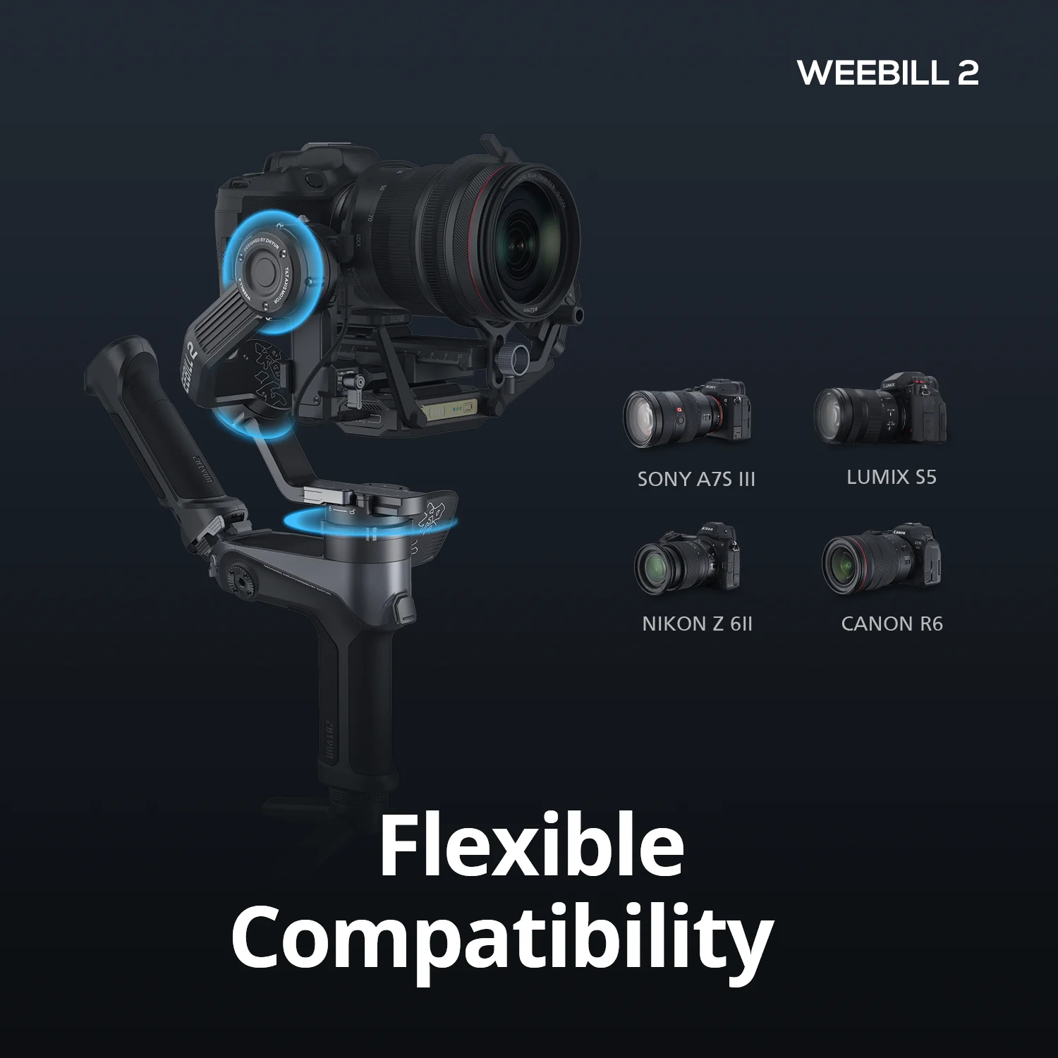 Zhiyun weeball 2 Стабилизатор камеры для DSLR беззеркальных камер видео стабилизатор с Sony
