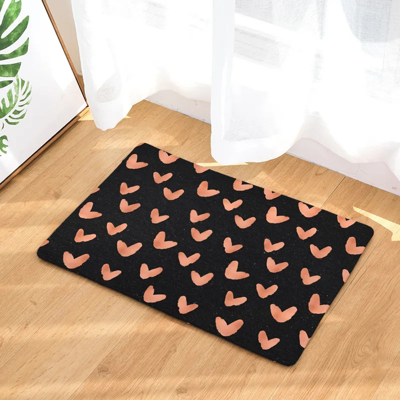 

LOVE Printing Anti-Slip Kitchen Carpet Floor Mats Carpets for Living Room Bathroom Mat Rugs Printed Entrance Doormat