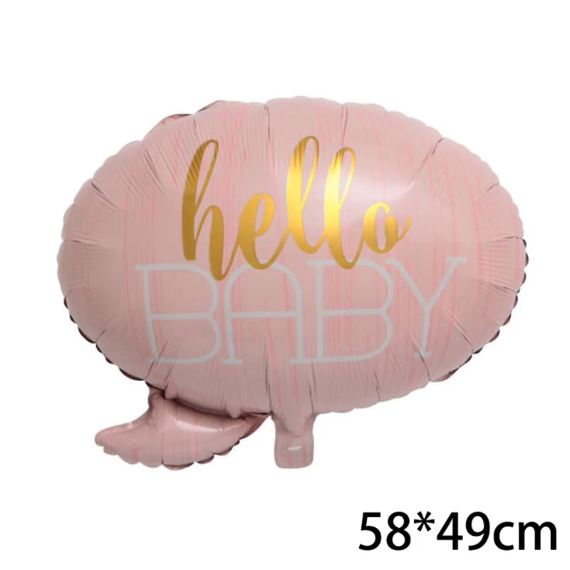 Воздушный шар из фольги с изображением голубого и розового бантов для дня