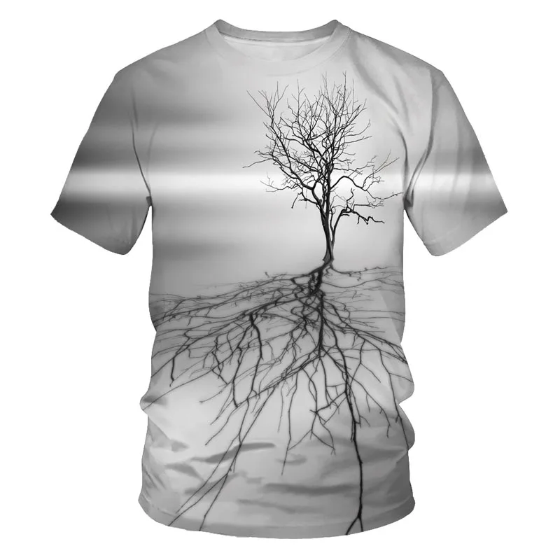 

Starry Night Camera Men's T-shirt Hip Hop Street S Harajuku Clothing Photography Coast 3D Printing Fashion Loose Men's Round Nec