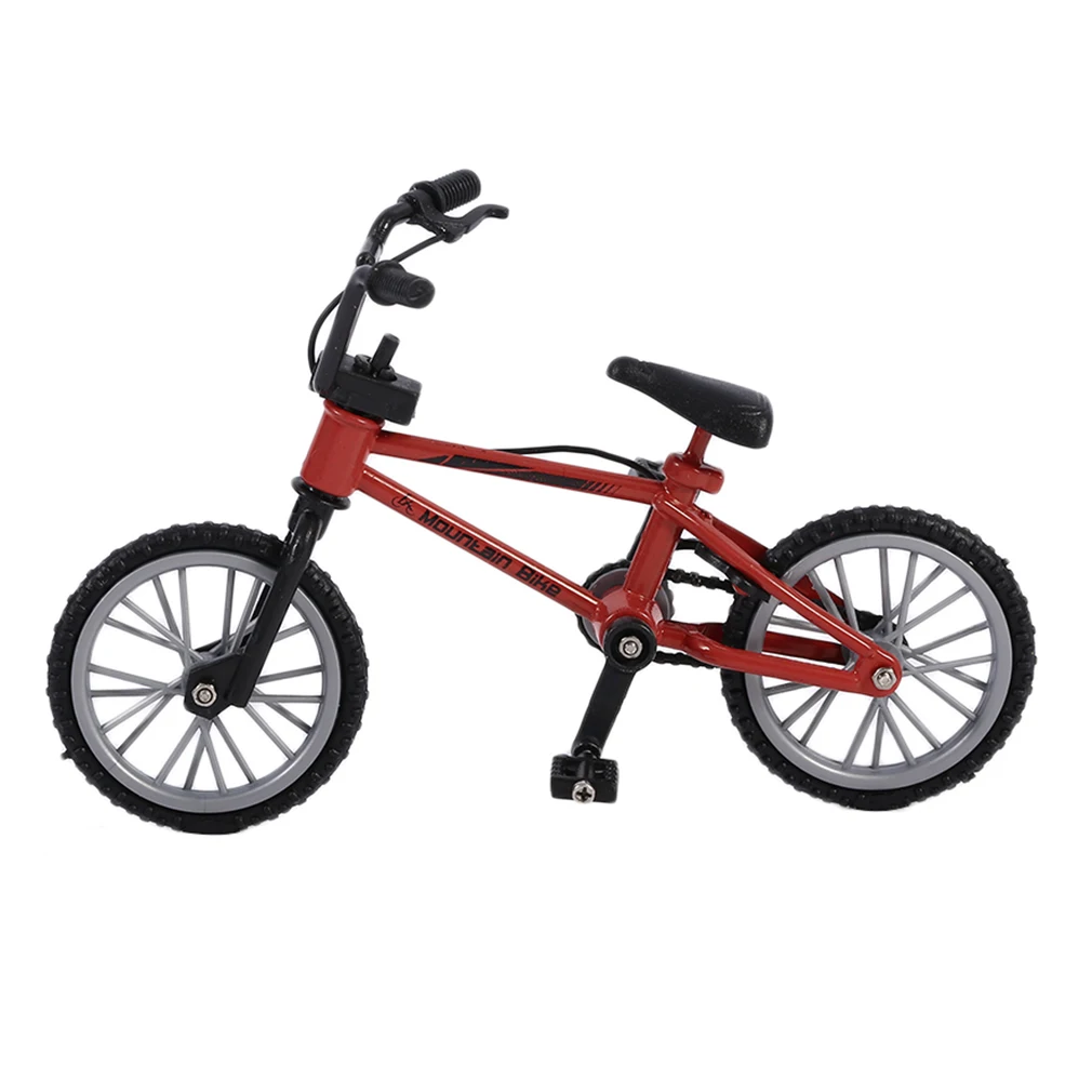 

BMX Fingerboard bicycle Toys With Brake Rope Blue Simulation Alloy Finger BMX Bike Children Gift Mini Size bike Set toys for boy