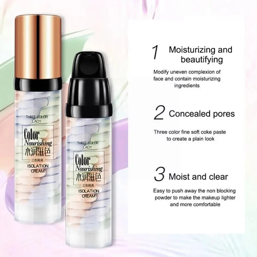 

40ml Isolation Cream Face Base Primer Liquid Shrink Light Concealer Pore Foundation Makeup Oil-free Moisturizer Y3t6