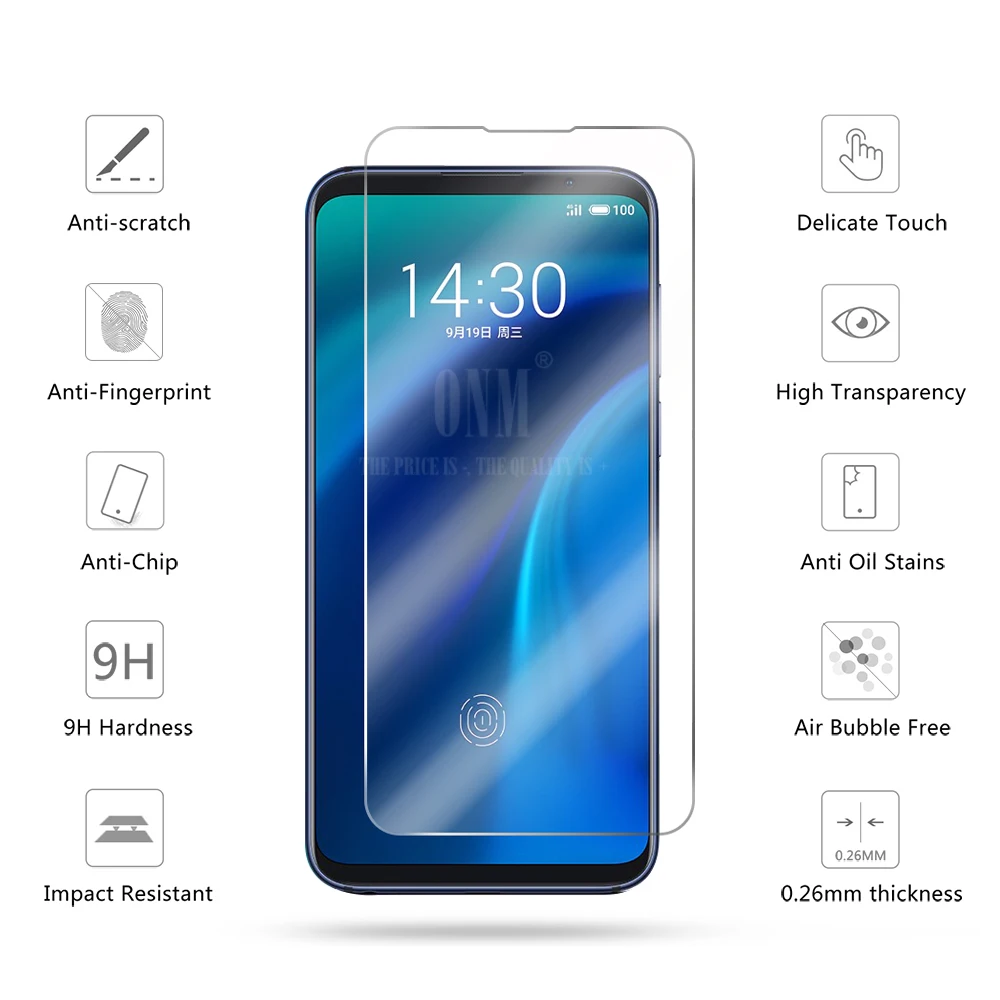 2 шт закаленное стекло для Meizu 16 защита экрана 16th 5 0 Защитная стеклянная