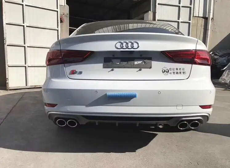 Задний спойлер для Audi A3 S3 2017-2019 задний PT ABS диффузор переднего бампера | Автомобили