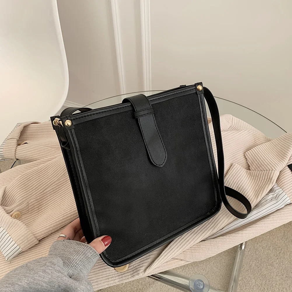 

Retro Top-handle Shoulder Messenger Bag Large Capacity Women Handbags Totes Bags Fashion Simple PU Leather Crossbody Bags 2021