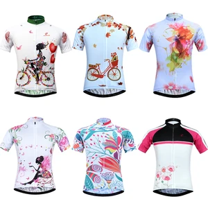 Women Cycling Jersey Summer Short Sleeve MTB Bike Jersey Quick-dry maillot ciclismo Full Zipper Wholesales Cycling Clothing Wear