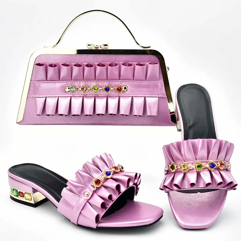 Latest Italian Shoes with Matching Bags Luxury Women Designers and Bag Sets for Ladies Sandals Heels | Обувь