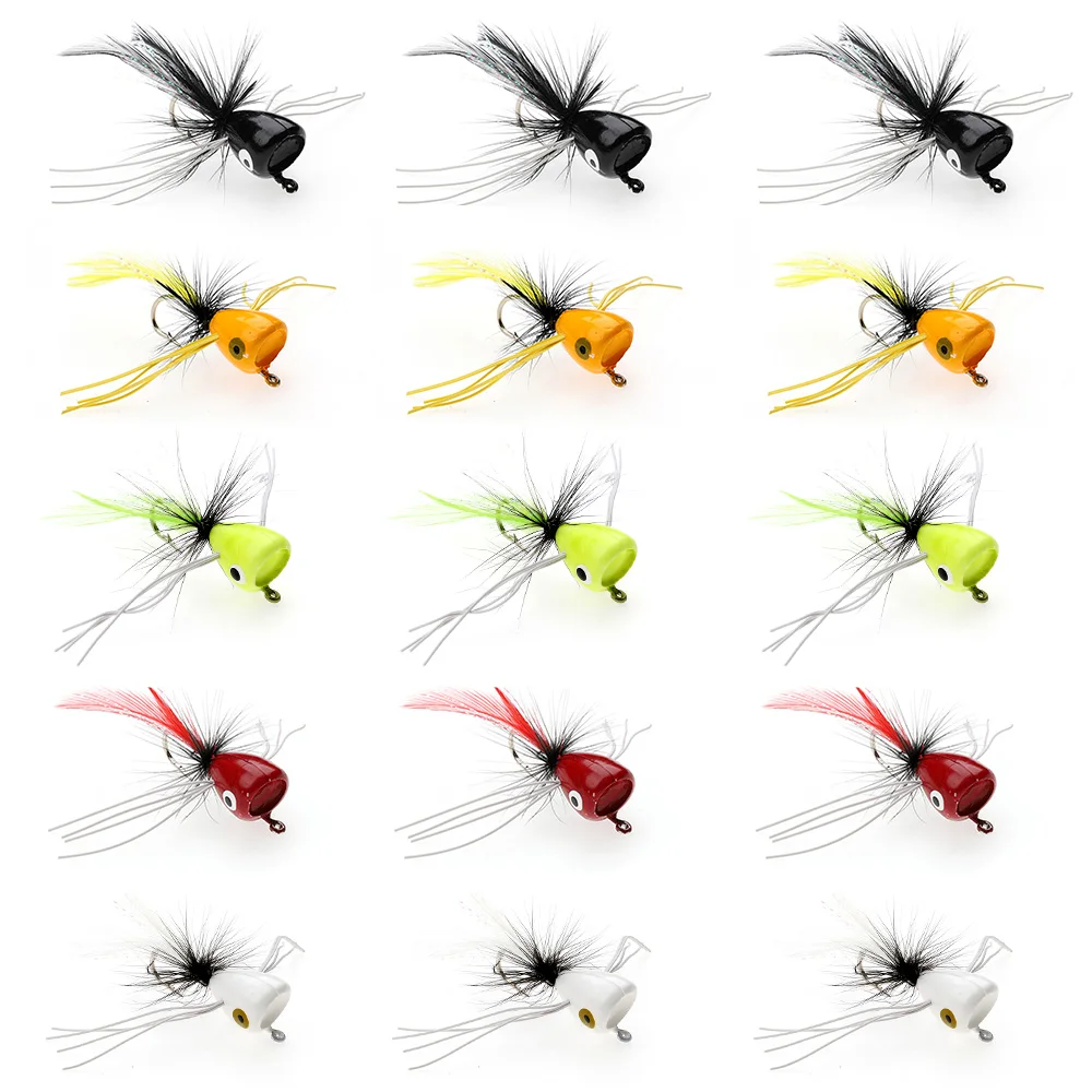 Воблеры для насекомых DONQL 15 шт. приманки ловли нахлыстом с заточенным крючком